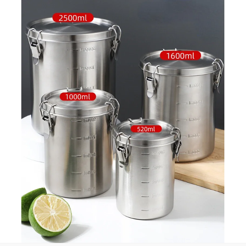 Coffee Tea Sugar Container Set - Airtight Stainless Steel Coffee Canisters With