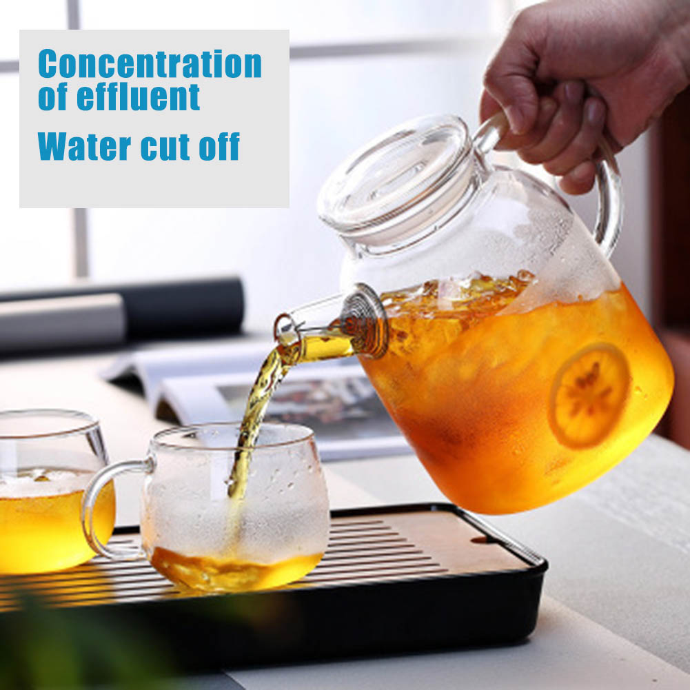 Coffee Tea Exchange - 1000/1600ml Transparent Borosilicate Glass Teapot Heat-Resistant