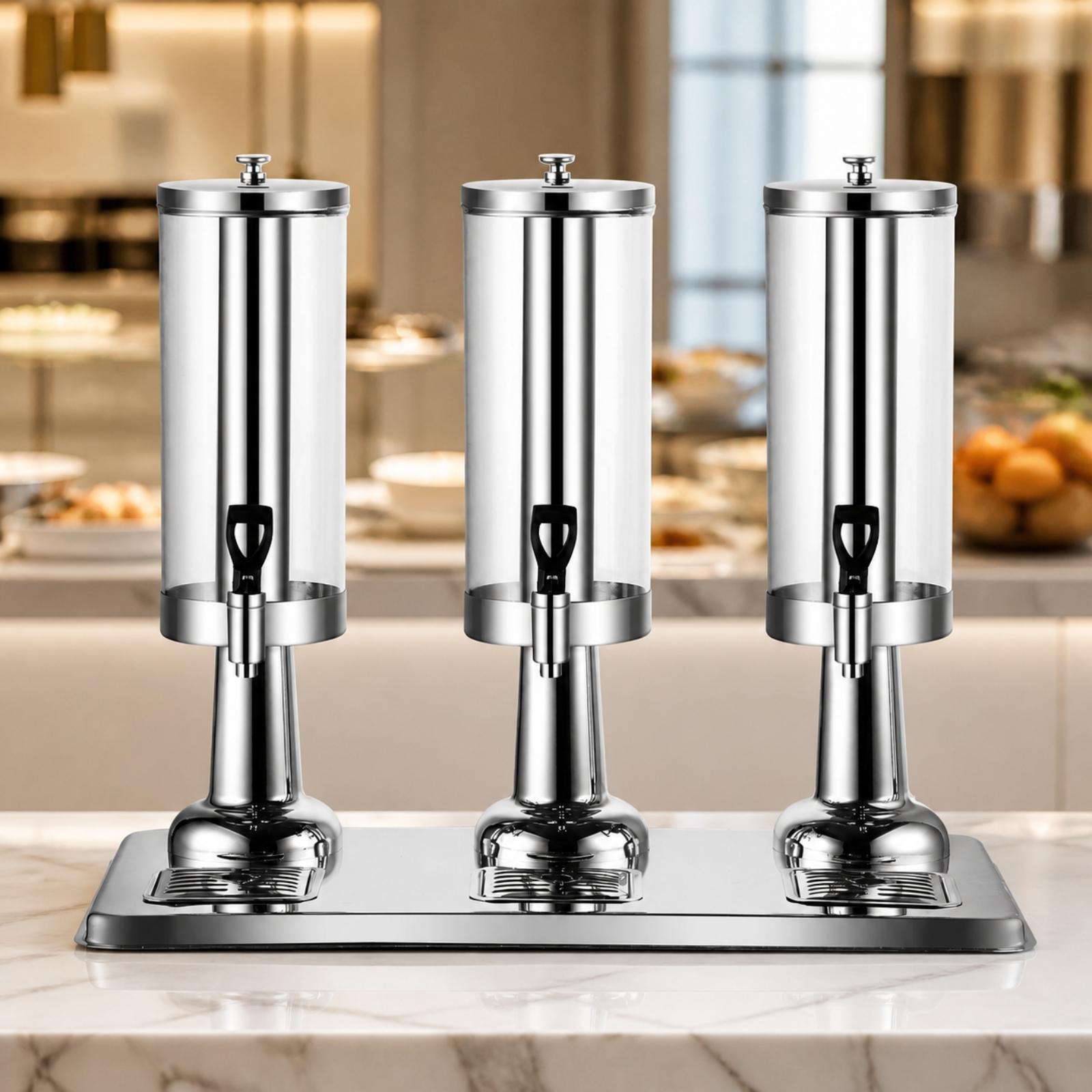 Dispenser Coffee And Tea - Triple Tap Beverage Dispenser 9L Stainless