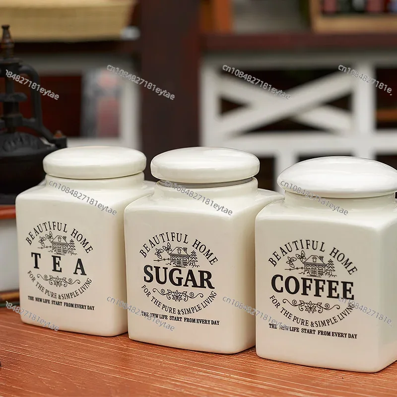 3 Pcs Set Cafe Food Container  - Coffee Tea Sugar Container Set ulasan dan harga