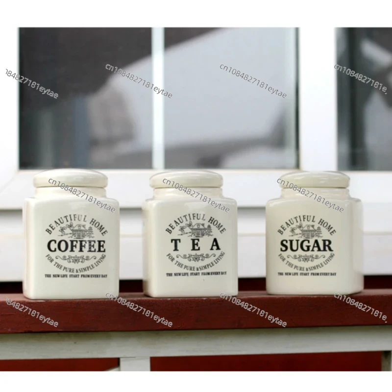 3 Pcs Set Cafe Food Container  - Coffee Tea Sugar Container Set ulasan dan harga