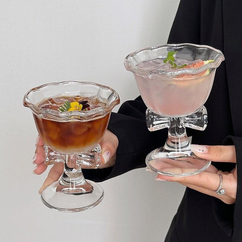 New Bow Glass Cute Water Cup C - Coffee Tea Flask ulasan dan harga