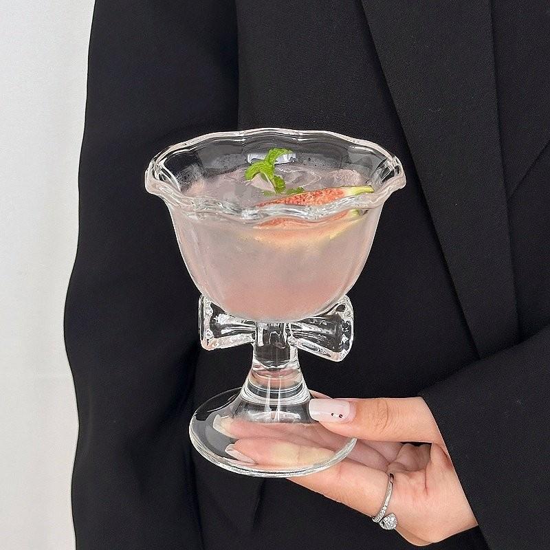 New Bow Glass Cute Water Cup C - Coffee Tea Flask ulasan dan harga