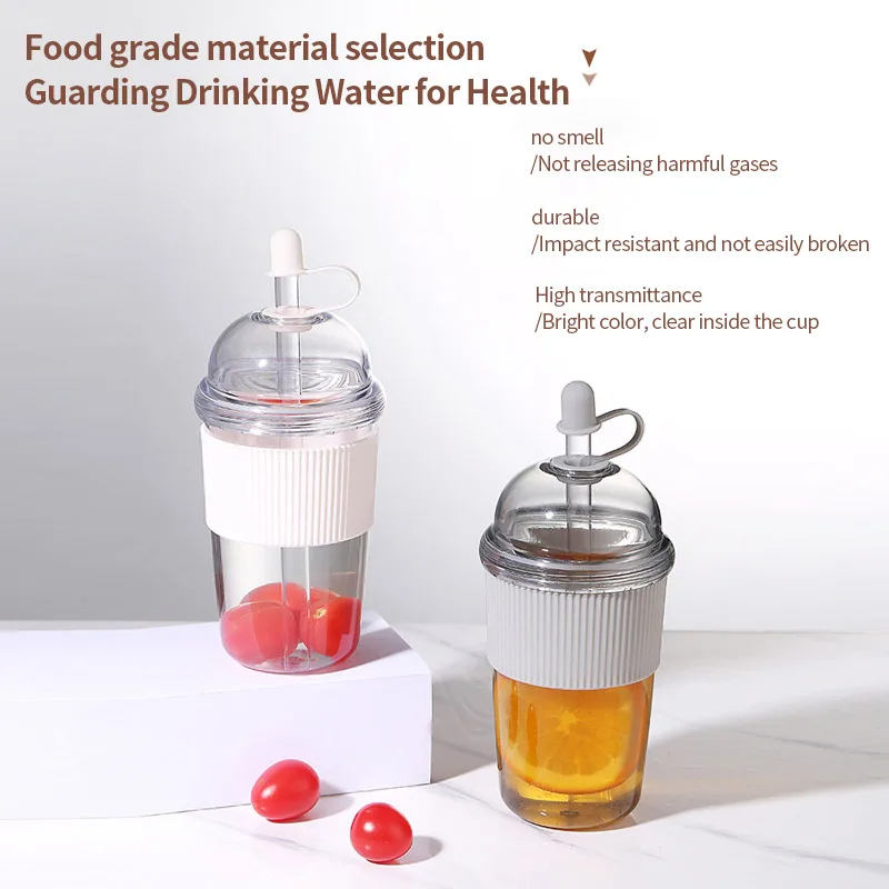 1pc 430ml Portable Flip Straw  - Coffee Tea Flask ulasan dan harga