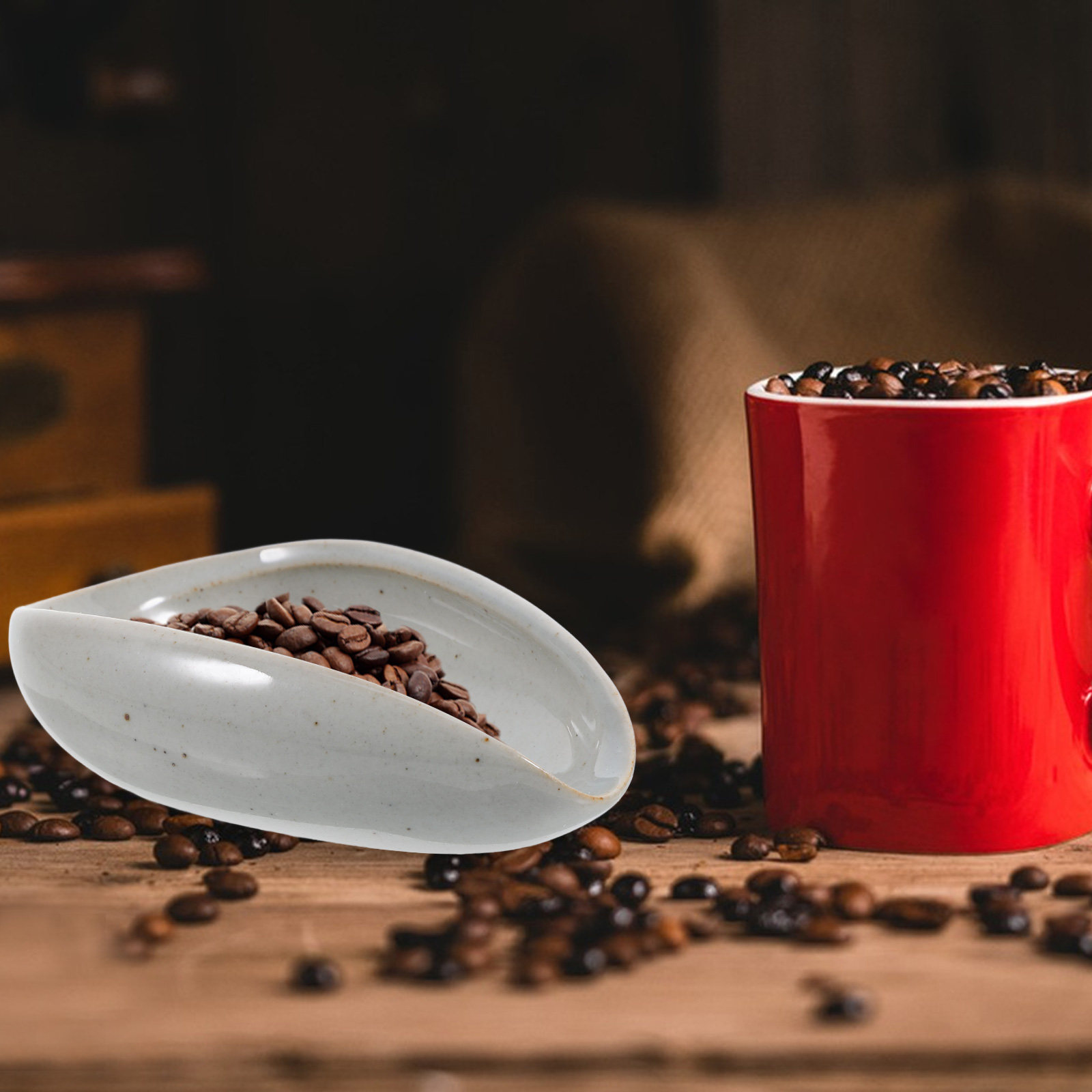 Ceramic Coffee Bean Dosing Tra - Coffee Tea And Bean Leaf ulasan dan harga