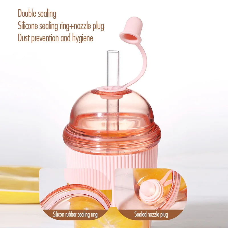 1pc 430ml Portable Flip Straw  - Coffee Tea Flask ulasan dan harga