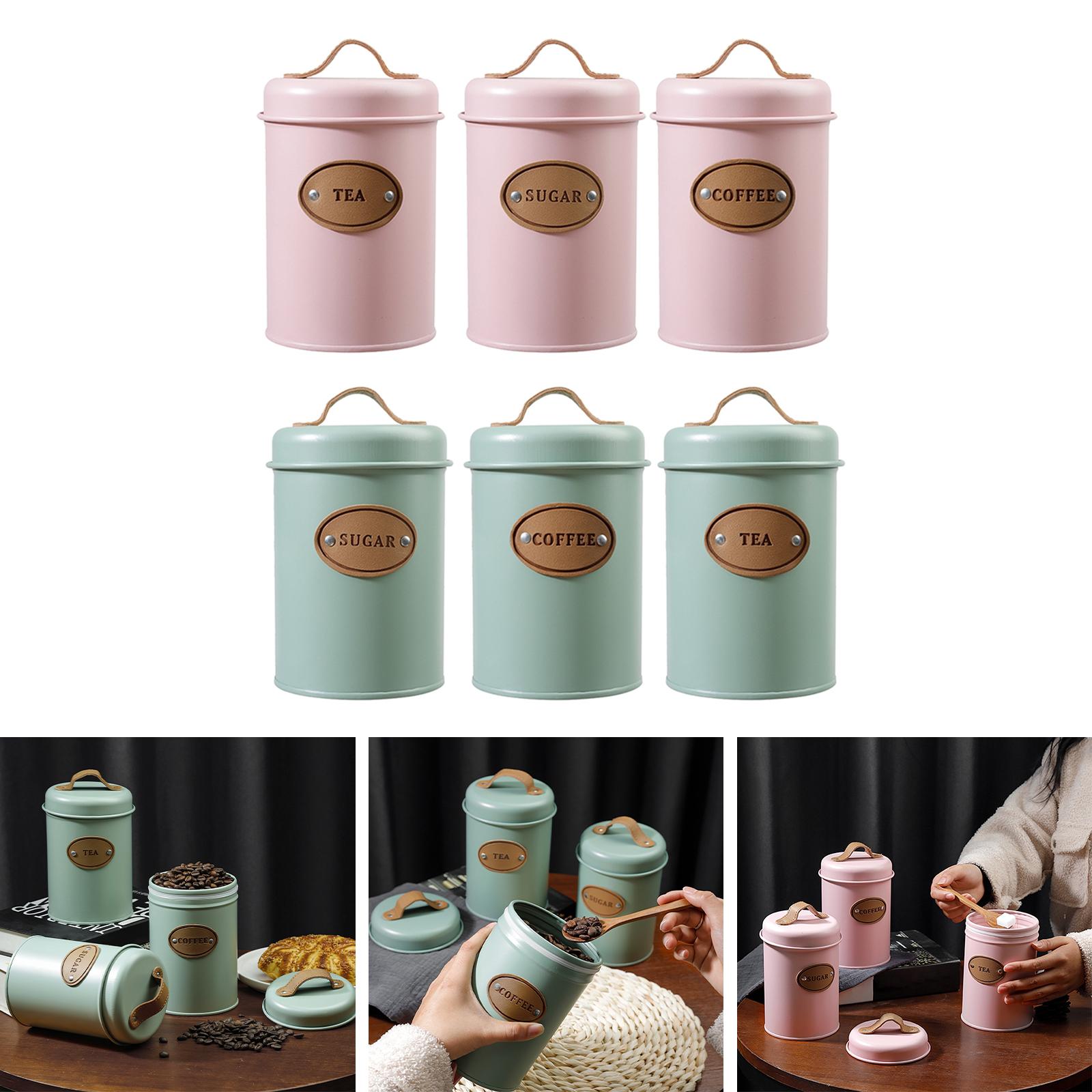 3-Piece Multipurpose Kitchen C - Coffee Tea Sugar Container Set ulasan dan harga