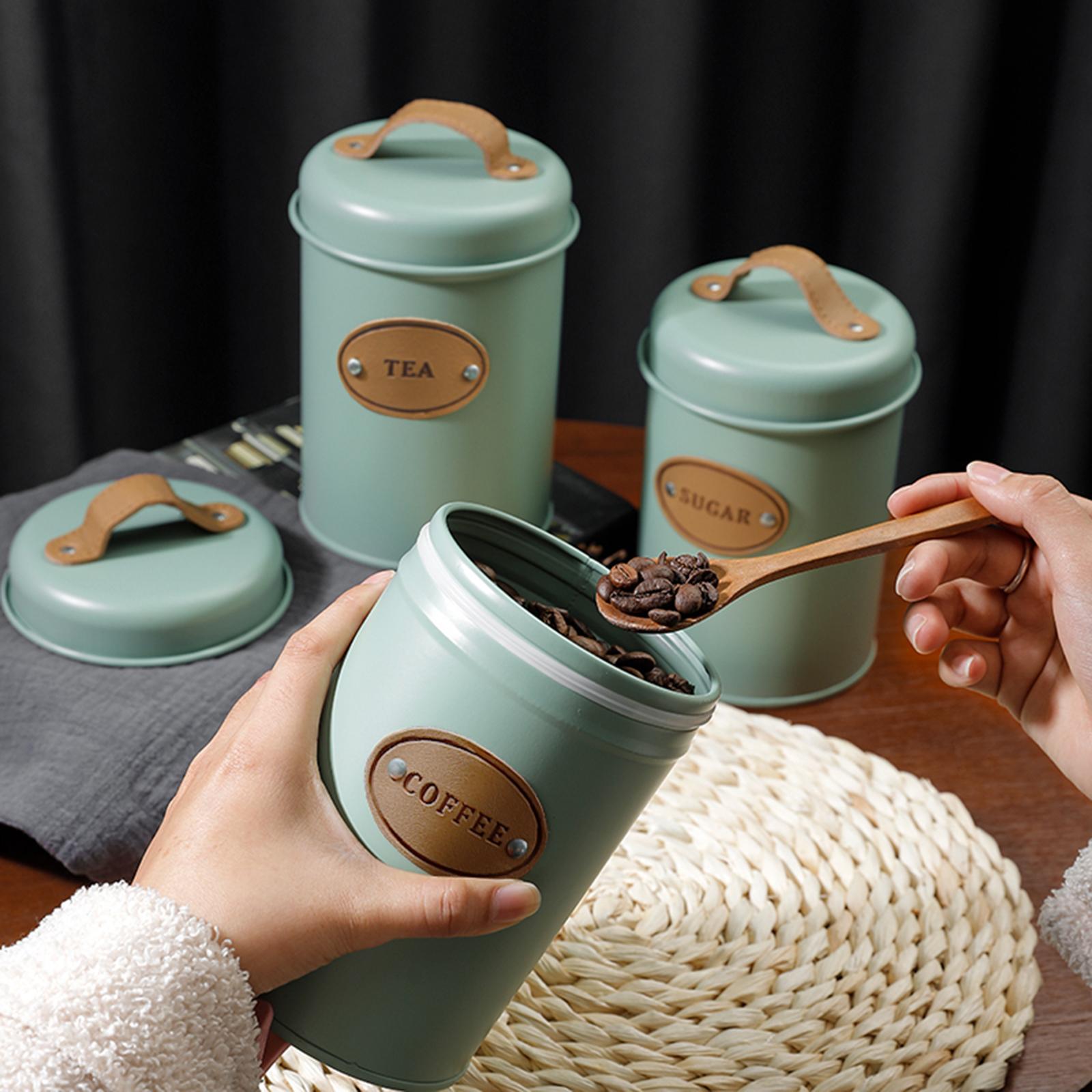 3-Piece Multipurpose Kitchen C - Coffee Tea Sugar Container Set ulasan dan harga