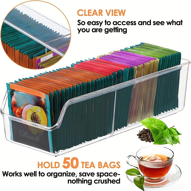 1pc Clear Tea Bag Organizer Bo - Coffee Tea Sugar Container Set ulasan dan harga