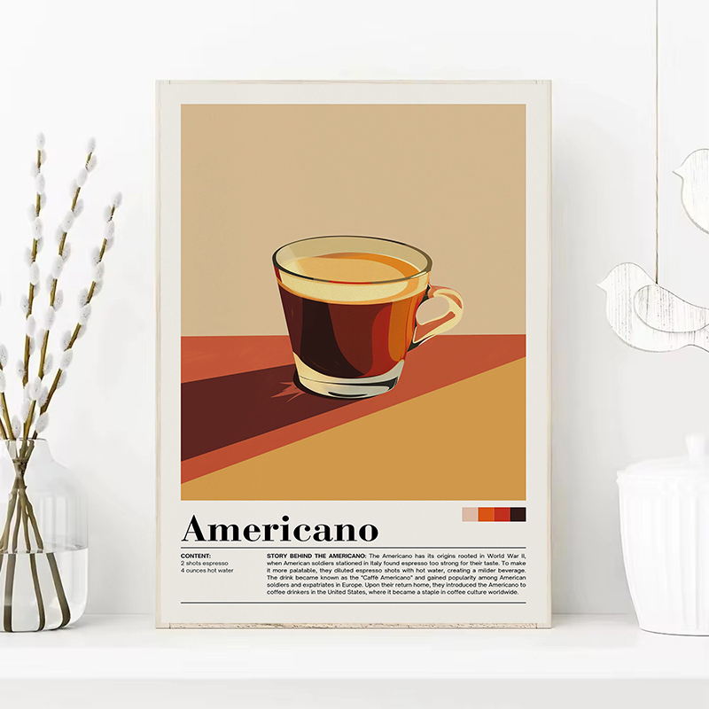 Vintage Coffee Beverage Poster - Coffee Tea Poster ulasan dan harga