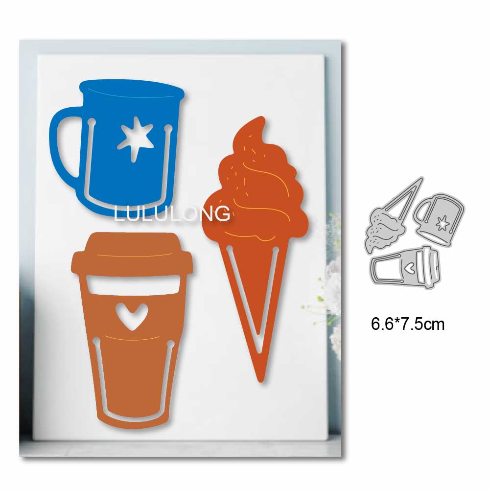 2025 Metal Cutting Dies Scrapb - Coffee Tea Paper Cups ulasan dan harga