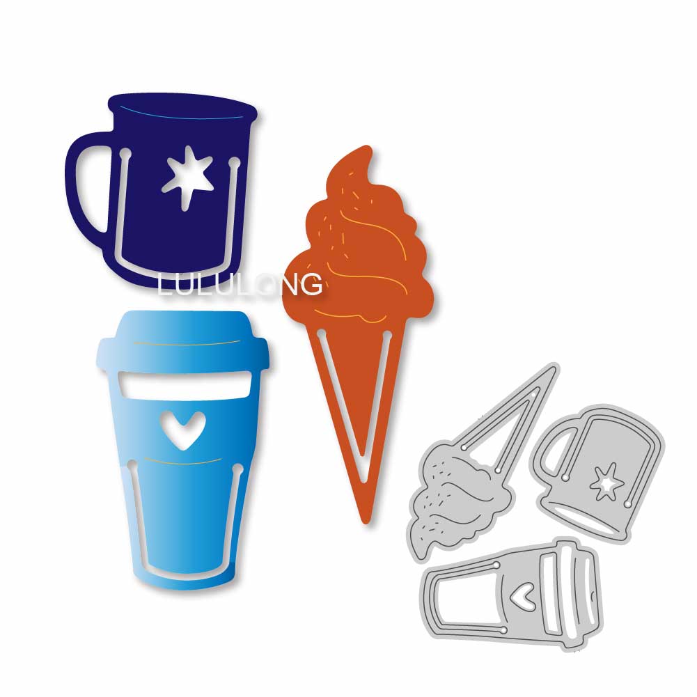 2025 Metal Cutting Dies Scrapb - Coffee Tea Paper Cups ulasan dan harga