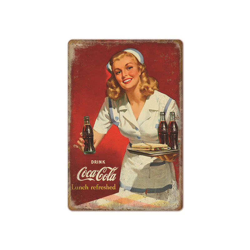 Vintage Cola Logo Metal Poster - Coffee Tea Poster ulasan dan harga