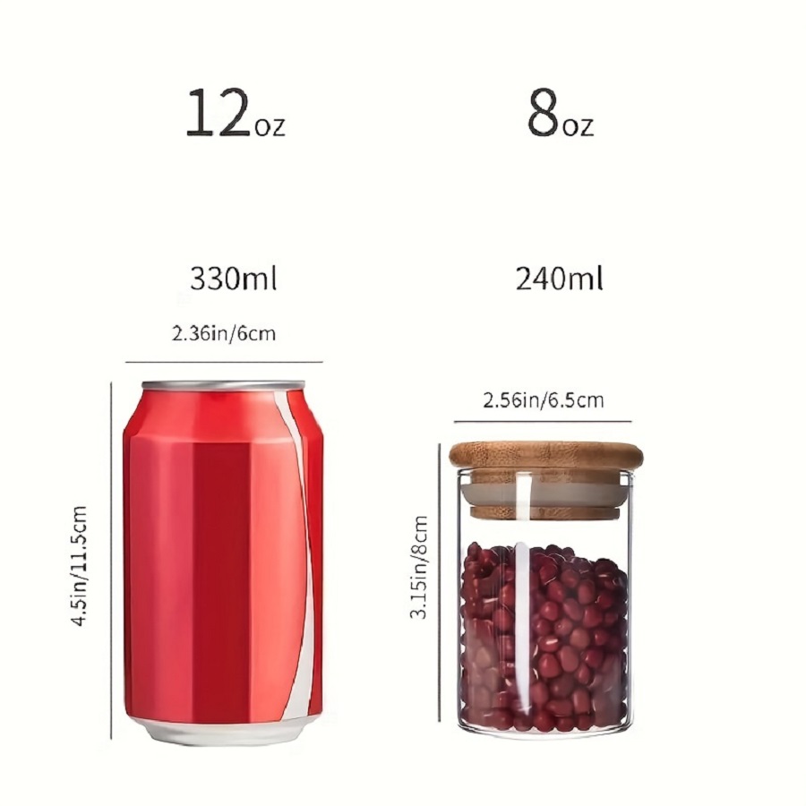 12pcs/set Airtight Glass Stora - Coffee Tea Sugar Container Set ulasan dan harga
