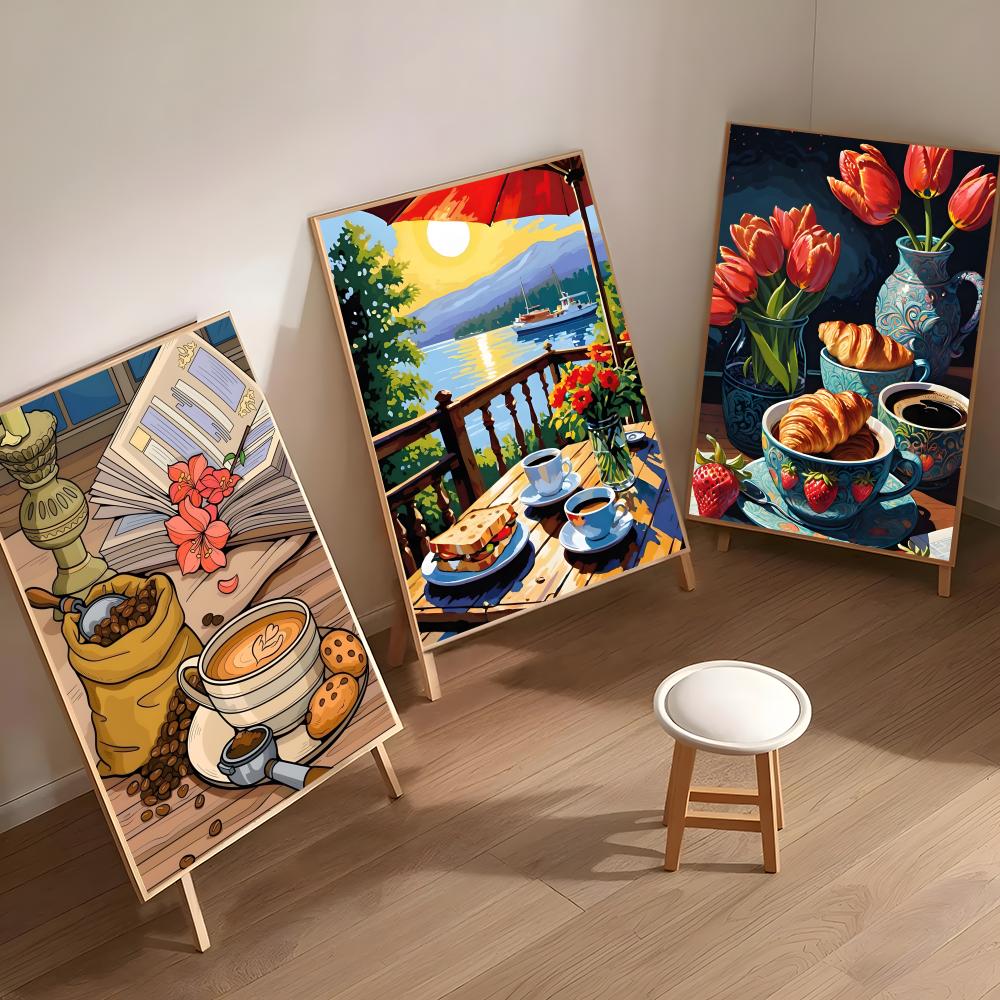 Afternoon Tea Coffee Cup Desig - Coffee Tea Poster ulasan dan harga