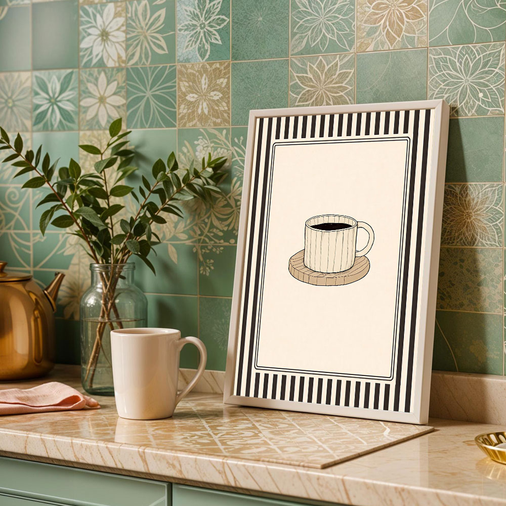1pc frameless Coffee Adventure - Coffee Tea Poster ulasan dan harga