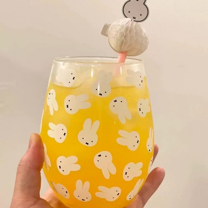 Cute Cartoon Miffy Milk Glass  - Coffee Tea Room ulasan dan harga