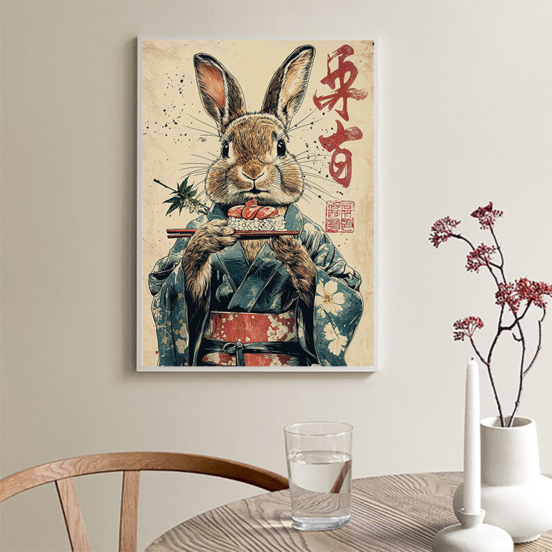 Retro Japanese Frog Drink Coff - Coffee Tea Poster ulasan dan harga