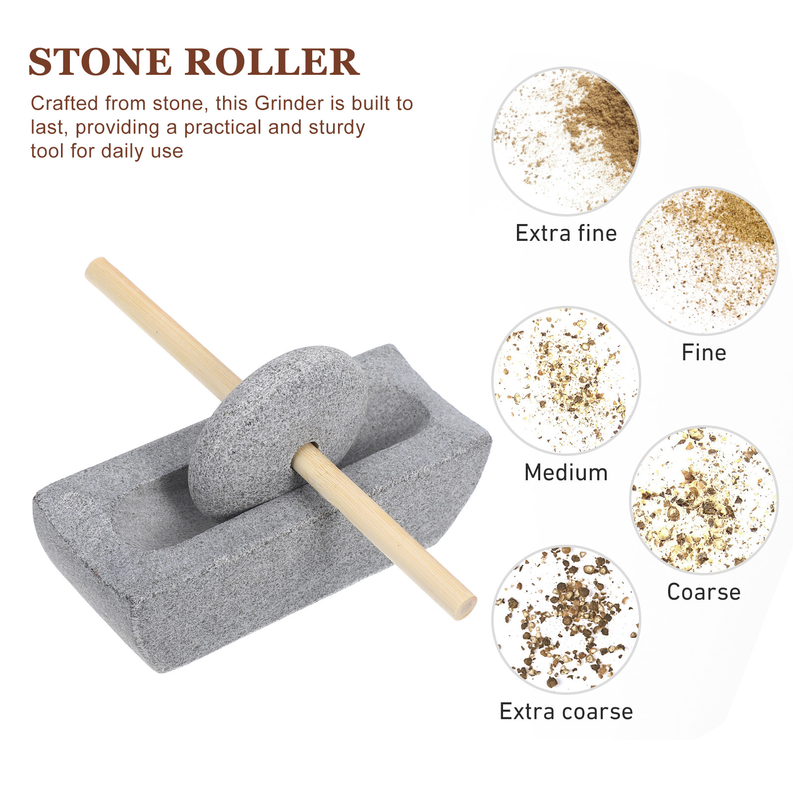 1Set Manual Stone Grinder Mill - Coffee Tea And Bean Leaf ulasan dan harga