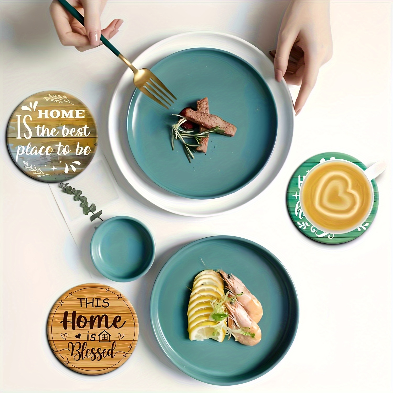 2D Warm Country Style Family Q - Coffee Tea Quotes ulasan dan harga