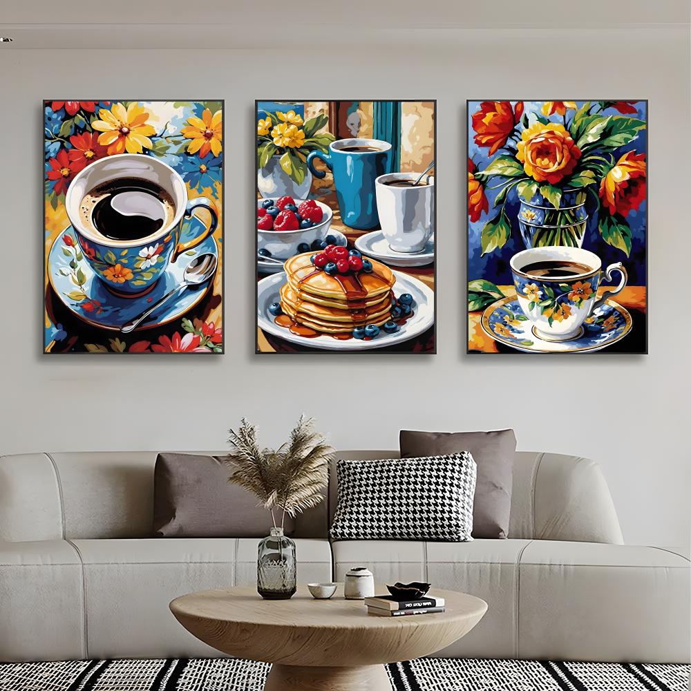 Art Afternoon tea coffee cup P - Coffee Tea Poster ulasan dan harga