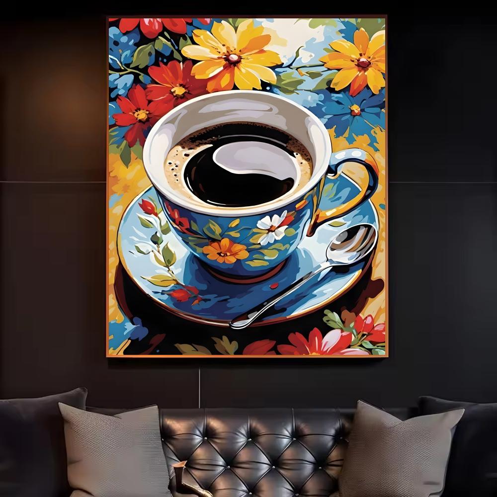 Art Afternoon tea coffee cup P - Coffee Tea Poster ulasan dan harga