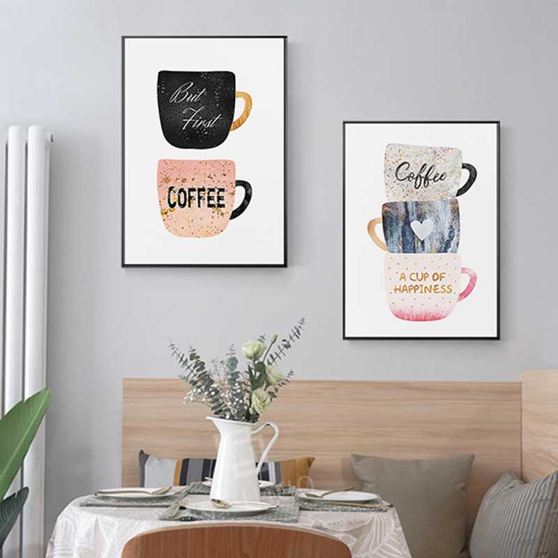 Nordic Coffee Cup Cream Aftern - Coffee Tea Poster ulasan dan harga