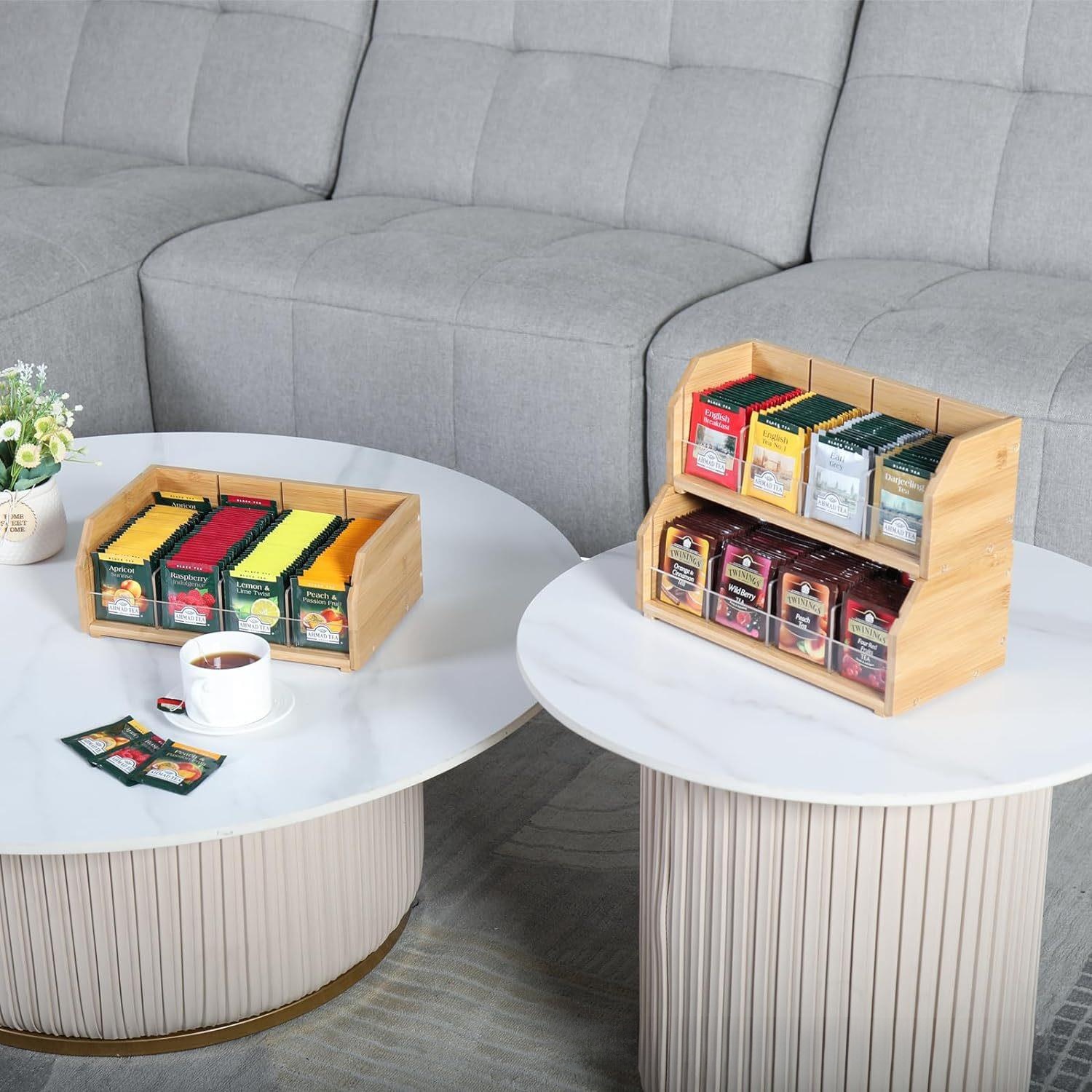 Bamboo Tea Bag Storage Box Thr - Coffee Tea Room ulasan dan harga