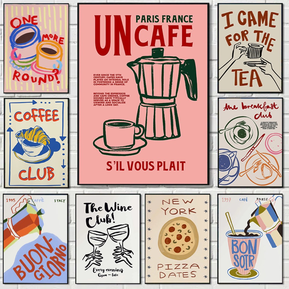 Coffee Shop Afternoon Tea Croi - Coffee Tea Poster ulasan dan harga