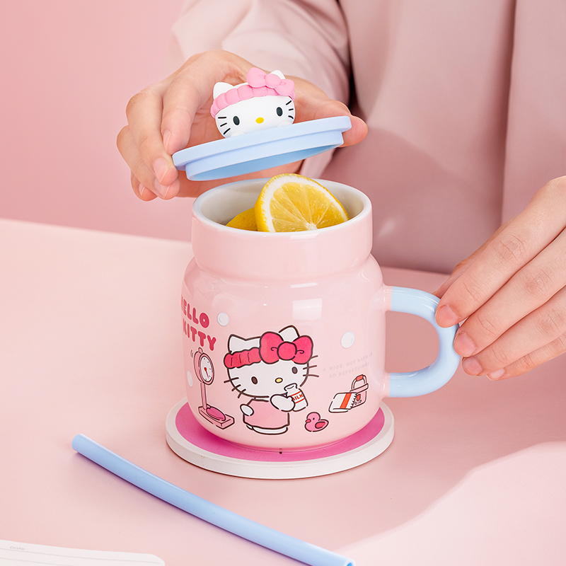 Sanrio 450ml Ceramic Mug Hello - Coffee Tea Flask ulasan dan harga