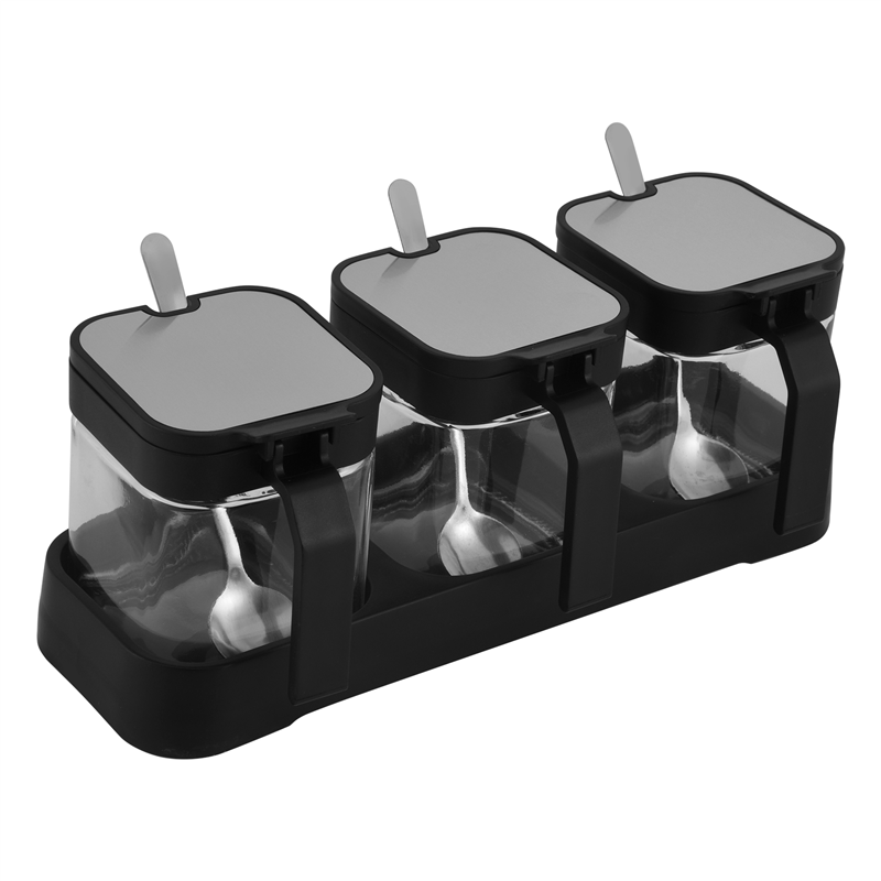 AC88-Glass Storage Jars Spice  - Coffee Tea Sugar Container Set ulasan dan harga