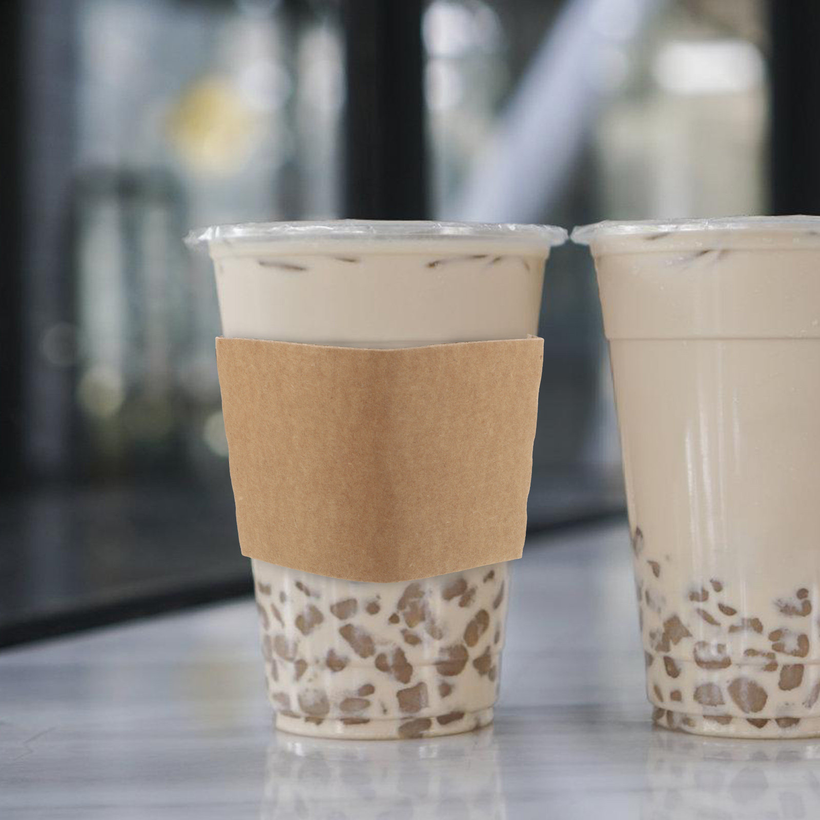 100Pcs Kraft Paper Cup Sleeves - Coffee Tea Paper Cups ulasan dan harga