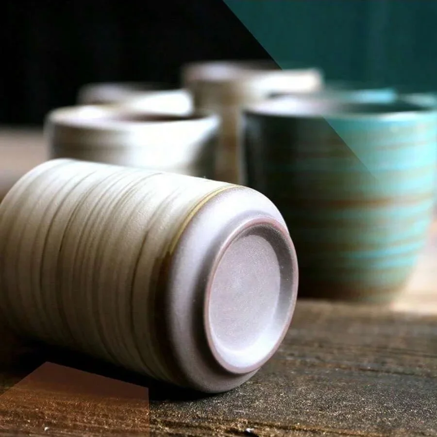 Hand-Painted Crackle Glaze Sto - Coffee Tea Flask ulasan dan harga