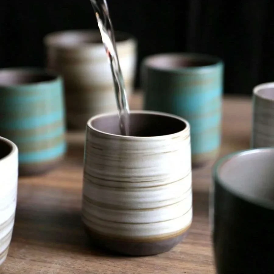 Hand-Painted Crackle Glaze Sto - Coffee Tea Flask ulasan dan harga