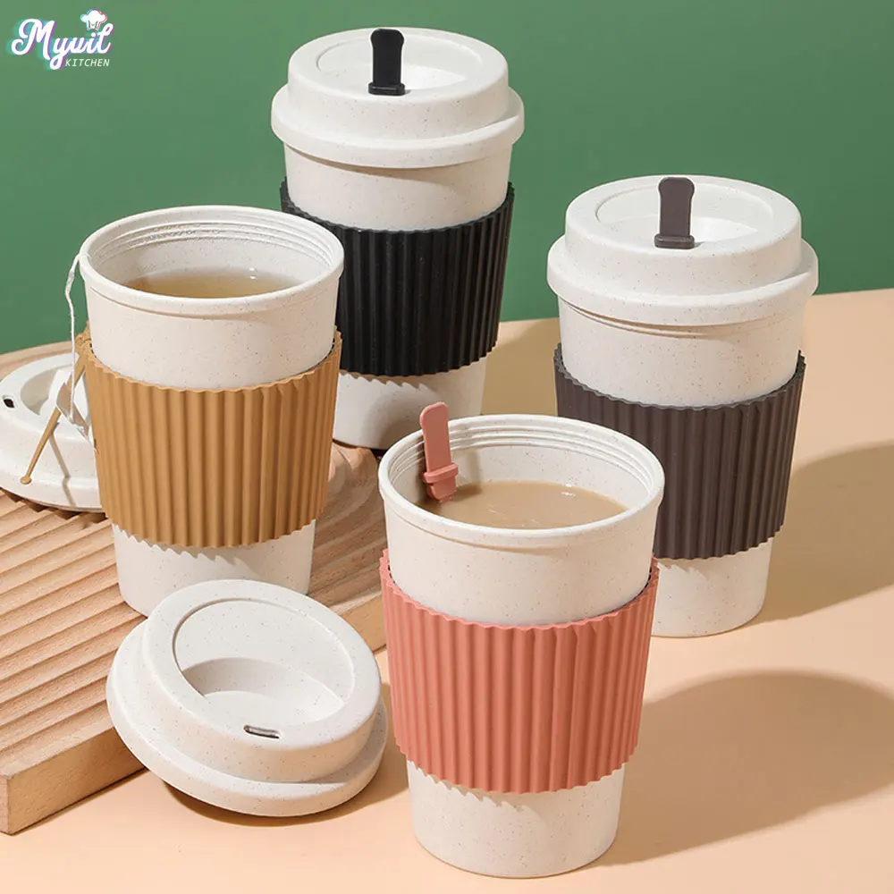 450ML Coffee Cups With Lids Wh - Coffee Tea Flask ulasan dan harga