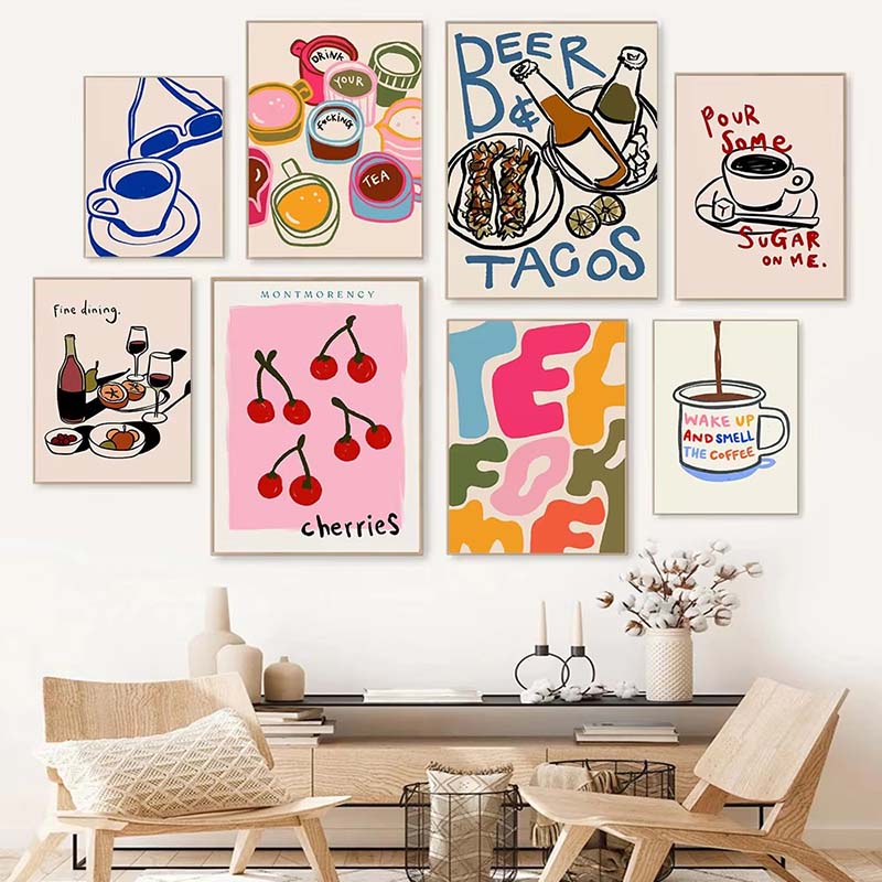 Abstract Coffee Afternoon Tea  - Coffee Tea Poster ulasan dan harga