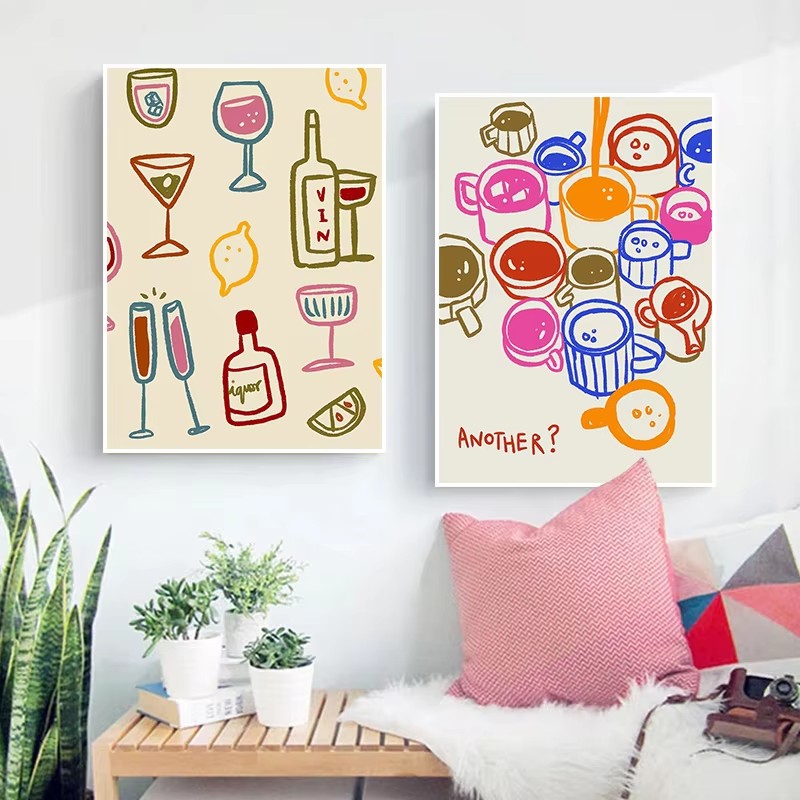 Abstract Coffee Afternoon Tea  - Coffee Tea Poster ulasan dan harga