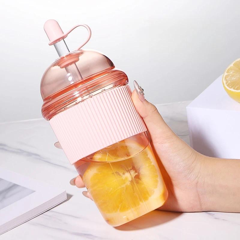630ML Straw Cup with Lid and S - Coffee Tea Flask ulasan dan harga