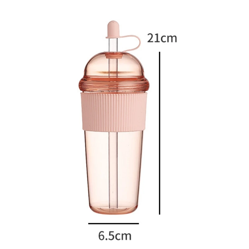 630ML Straw Cup with Lid and S - Coffee Tea Flask ulasan dan harga