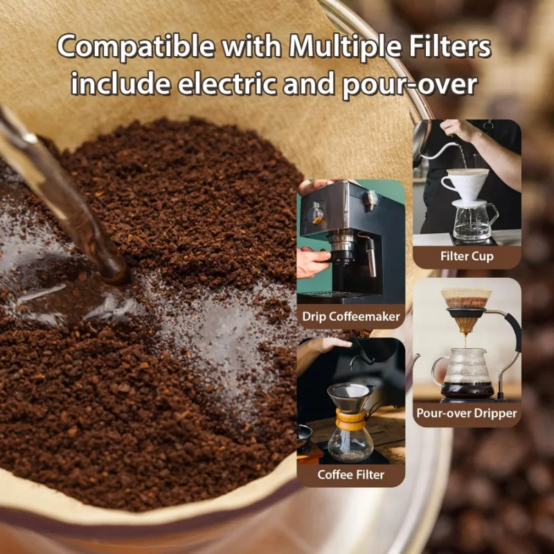 Wood Pulp 02 Cone Filter Pour  - Coffee Tea Paper Cups ulasan dan harga